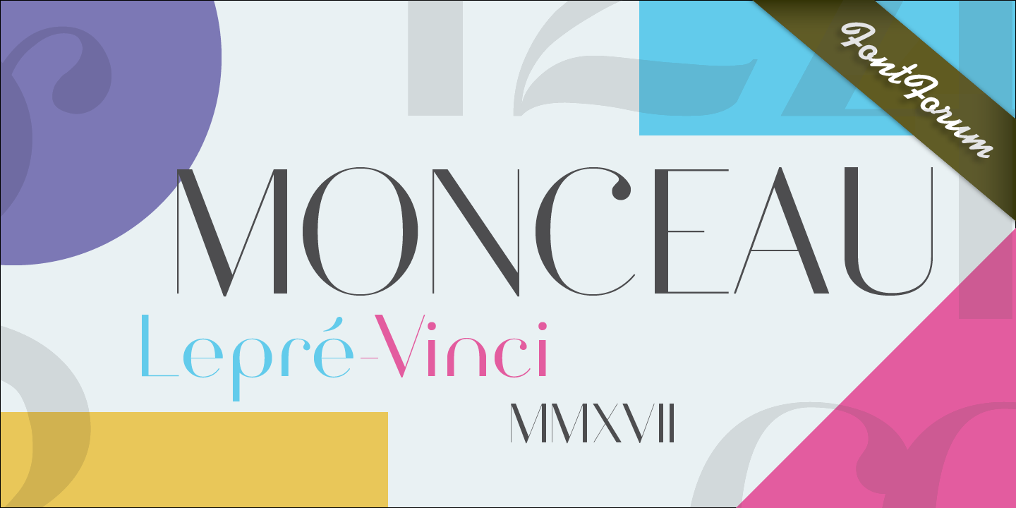 Пример шрифта Monceau